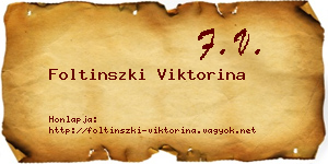 Foltinszki Viktorina névjegykártya